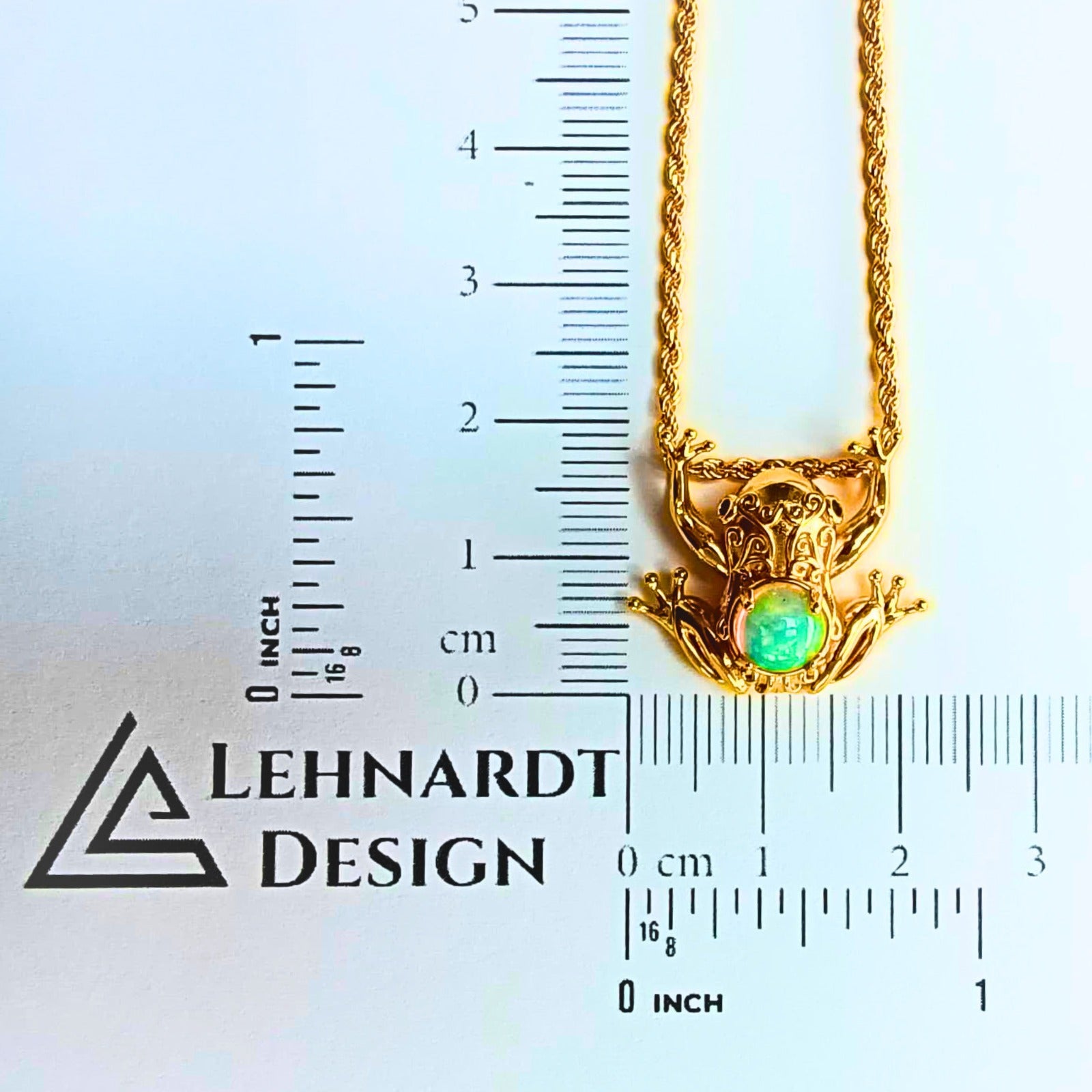 Celtic Tree Frog – Opal Pendant in Vermeil Gold or Platinum-Finished Silver